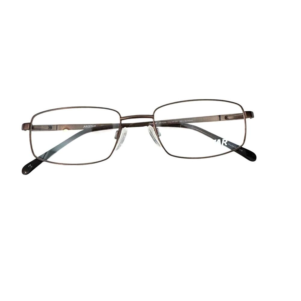NEW Aristar AR 16204 Rectangular metal wire  Brown frames